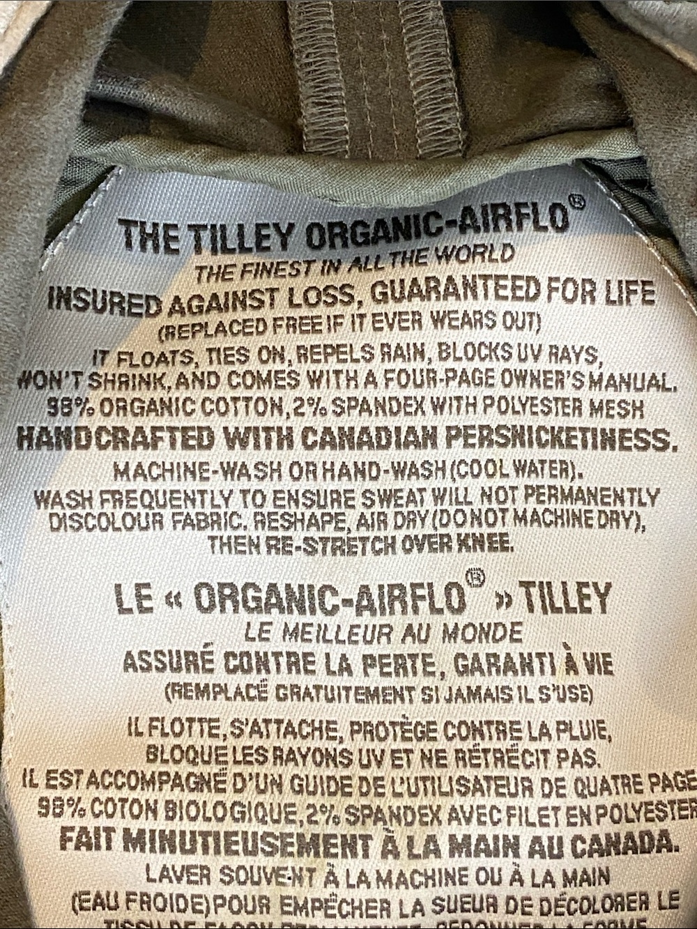 Tilley T4MO Organic Airflo Hiker Hat Gorpcore Olive 7 1/2 - Picture 9 of 16